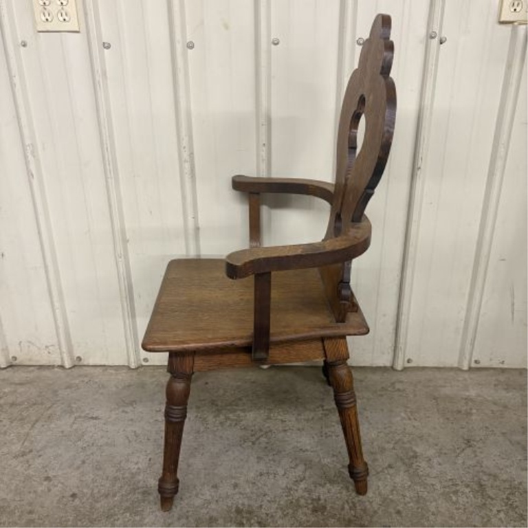 Quartersawn Oak Armchair in the Dutch Colonial Revival Style