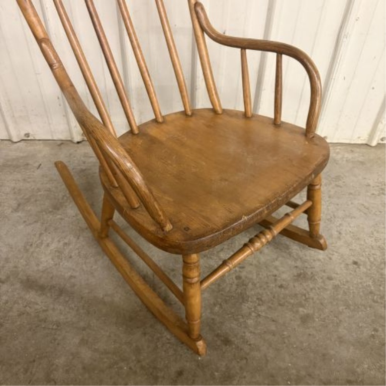 American Windsor Style Hoop Back Rocking Chair
