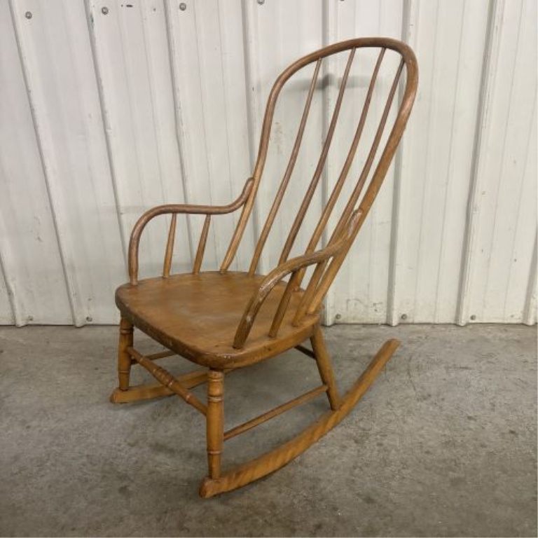 American Windsor Style Hoop Back Rocking Chair