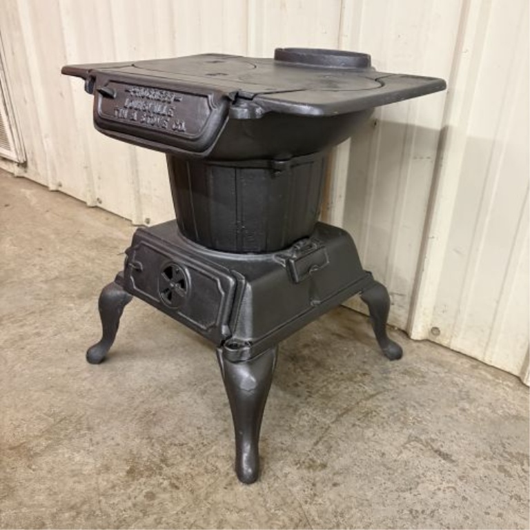 Louisville Tin and Stove Company Progress Cast Iron Two Burner Laundry Stove