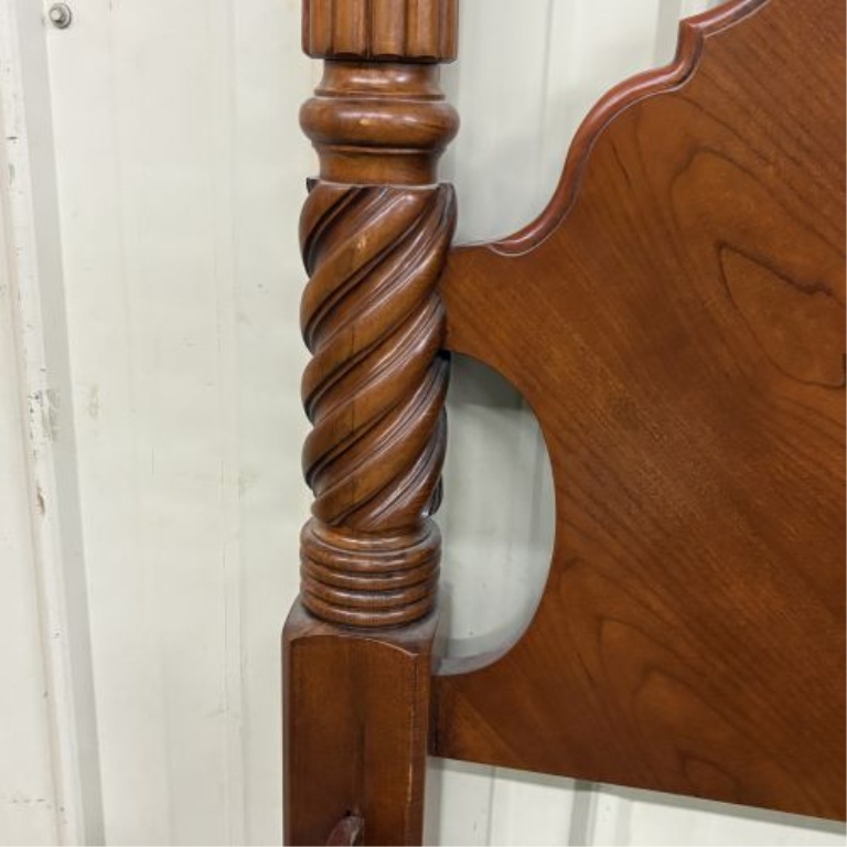 Ethan Allen British Classics Style Cherry Queen Size Four Poster Bed