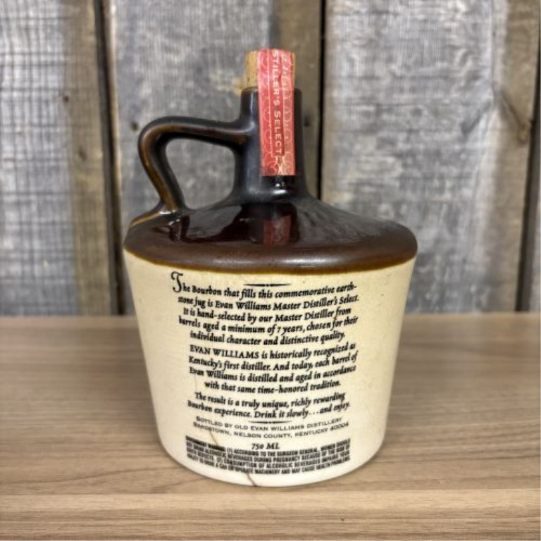 Evan Williams Master Distiller's Select Commemorative Earthstone Jug 1983