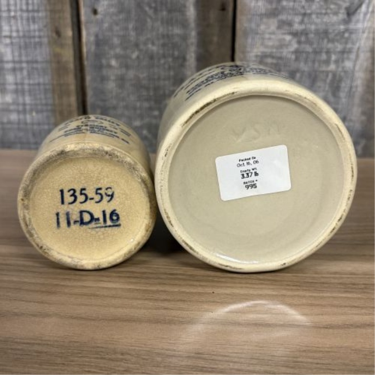 Two McCormick Platte Valley Straight Corn Whiskey Stoneware Jugs
