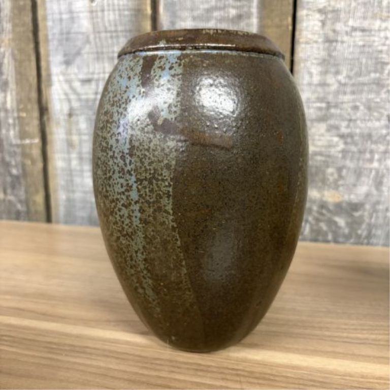 Two American Studio Pottery Stoneware Jars, one Signed Truong 1992