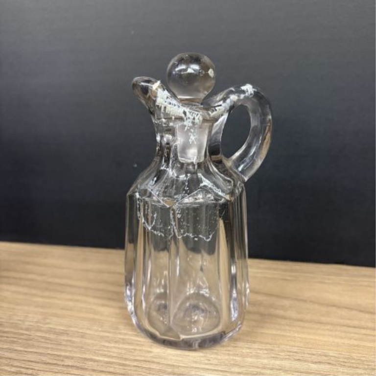 A Collection of Vintage American Pressed Glass Cruets and Miniature Bottles