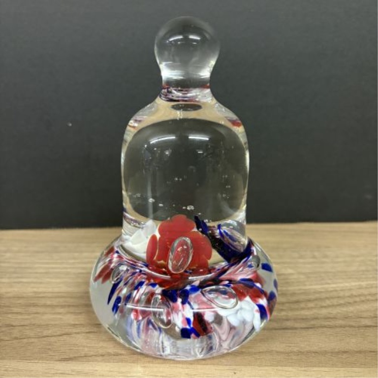 A Trio of Art Glass Pieces Including a Saint-Louis Commemorative Paperweight, a Fish Figurine, and a Spatter Glass Pitcher