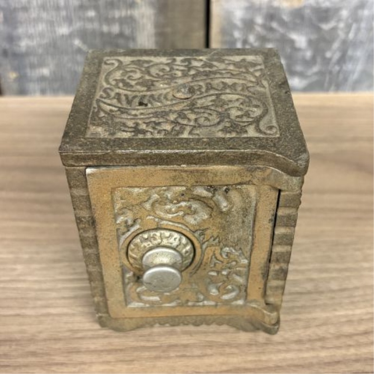 Antique Savings Bank Combination Safe Still Bank