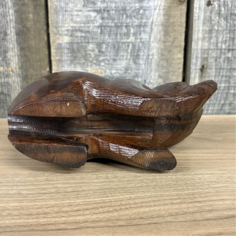 Two Hand-Carved Desert Ironwood Animal Figures, Pelican and Bear