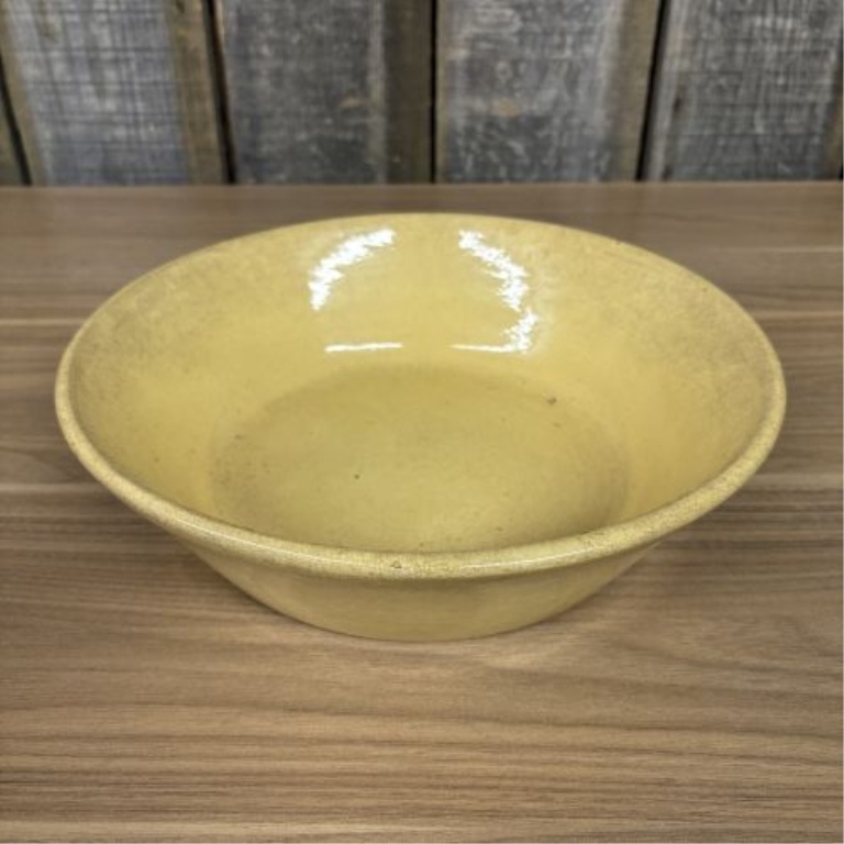 Large Antique Yellowware Earthenware Pantry Bowl