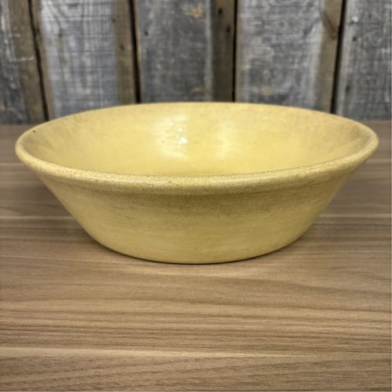 Large Antique Yellowware Earthenware Pantry Bowl