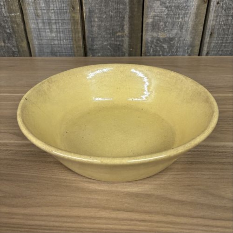 Large Antique Yellowware Earthenware Pantry Bowl