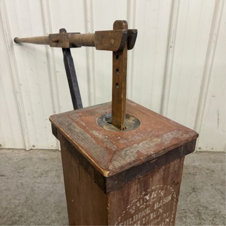 Antique Funks Folding Dash Wood Butter Churn by Champion Churn Co