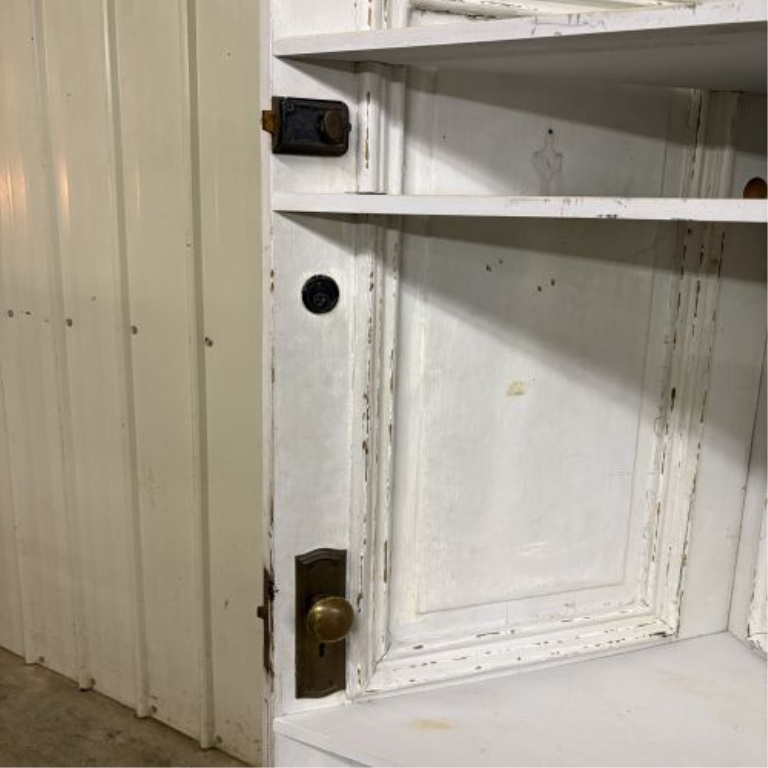 Upcycled Architectural Salvage Painted Wood Corner Bookcase