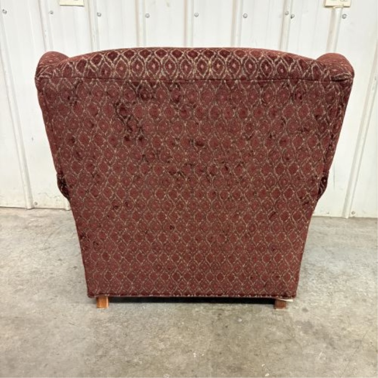 Lancer Inc. Traditional Wingback Armchair and Matching Ottoman