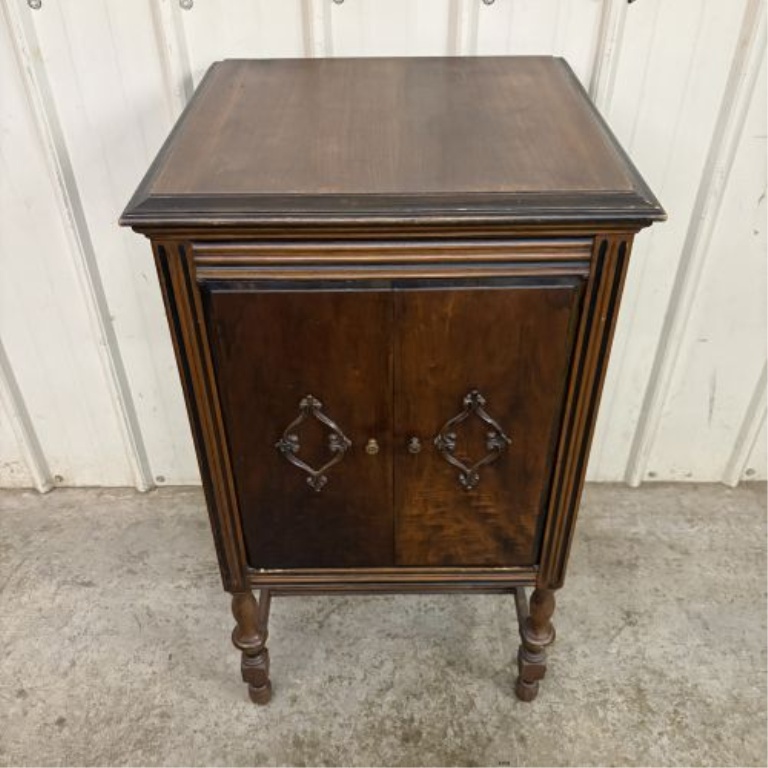 Attributed to Brunswick, Spanish Revival Mahogany Phonograph Cabinet, Early 20th Century