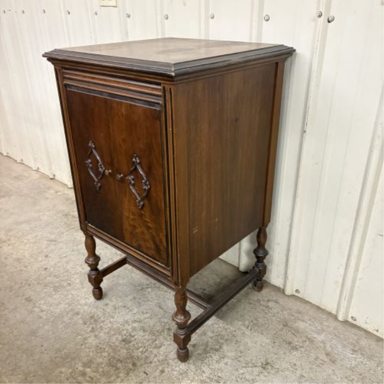 Attributed to Brunswick, Spanish Revival Mahogany Phonograph Cabinet, Early 20th Century