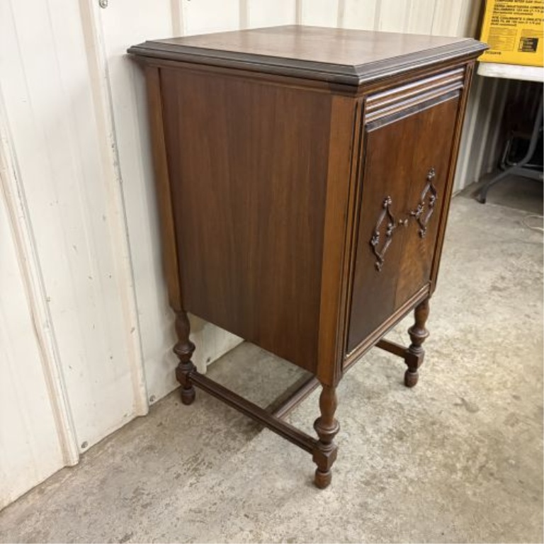 Attributed to Brunswick, Spanish Revival Mahogany Phonograph Cabinet, Early 20th Century