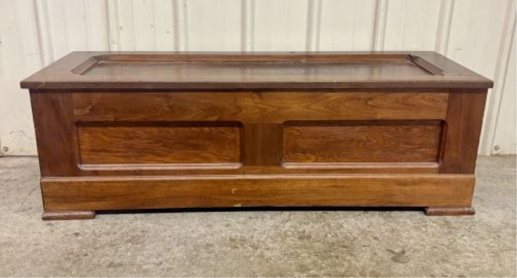 19th Century American Vernacular Walnut and Pine Blanket Chest