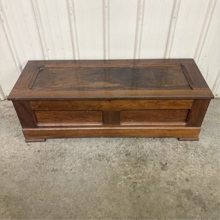 19th Century American Vernacular Walnut and Pine Blanket Chest