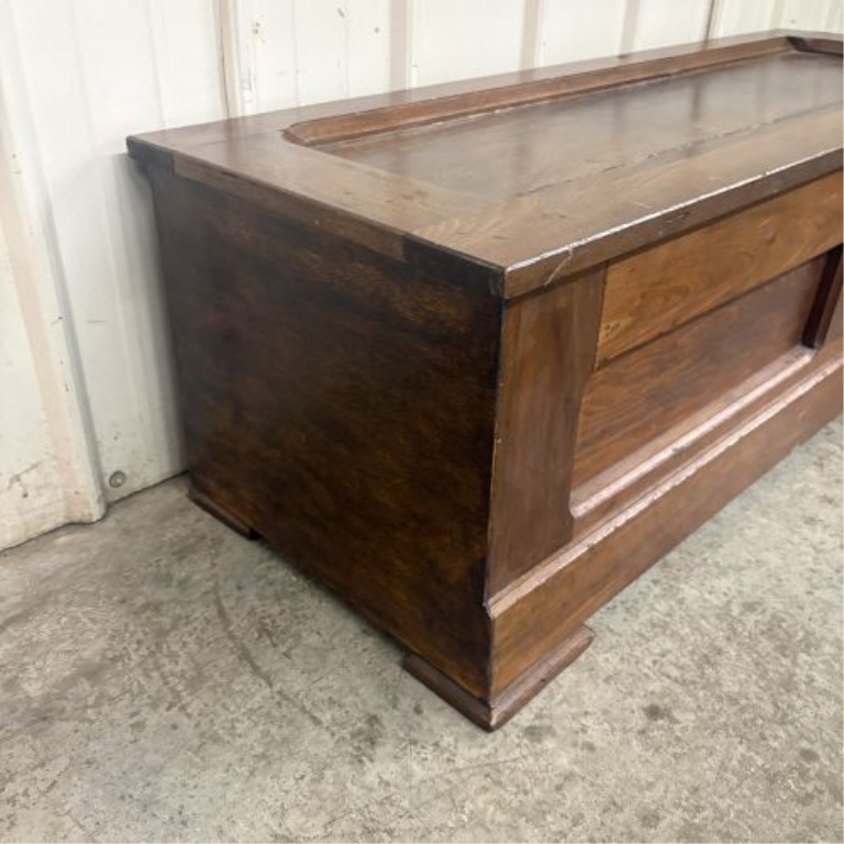 19th Century American Vernacular Walnut and Pine Blanket Chest