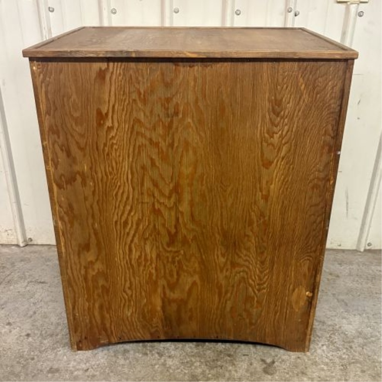 Large Utilitarian Plywood Storage Chest with Hinged Lid