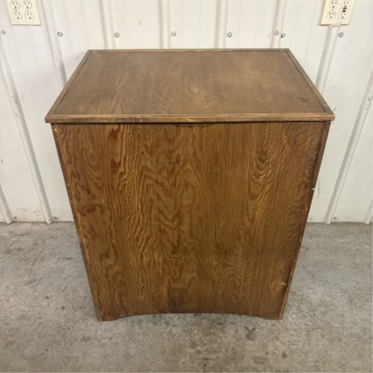Large Utilitarian Plywood Storage Chest with Hinged Lid