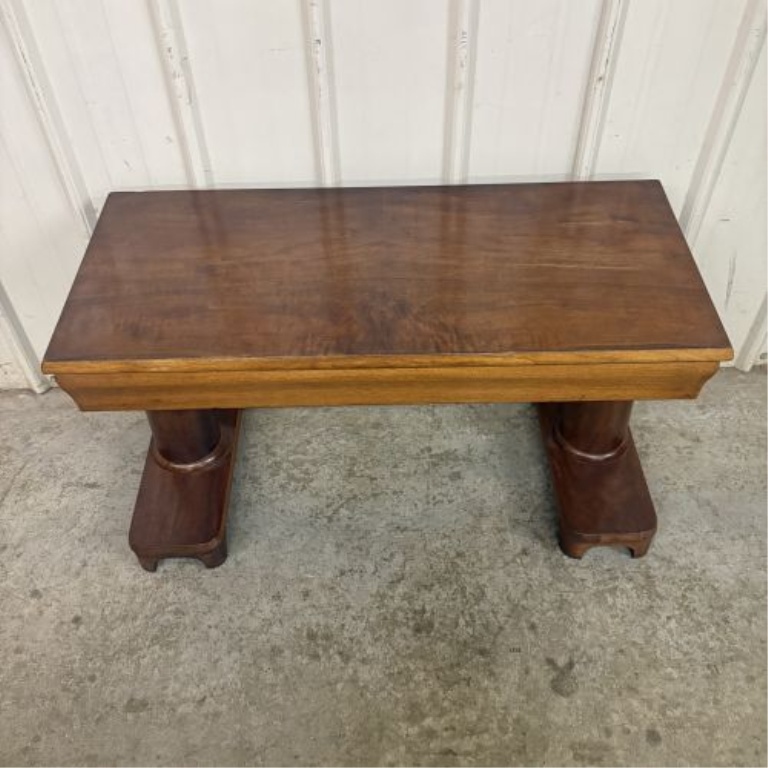American Classical Empire Style Mahogany Lift-Top Storage Table