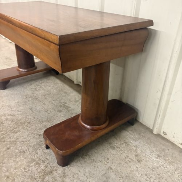 American Classical Empire Style Mahogany Lift-Top Storage Table