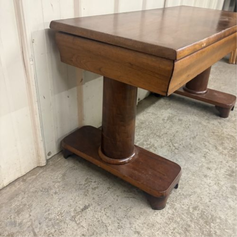 American Classical Empire Style Mahogany Lift-Top Storage Table