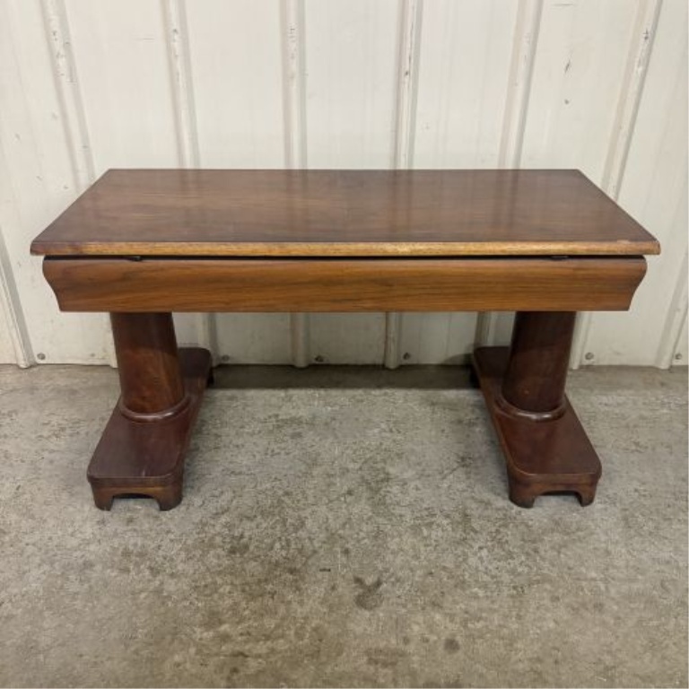 American Classical Empire Style Mahogany Lift-Top Storage Table