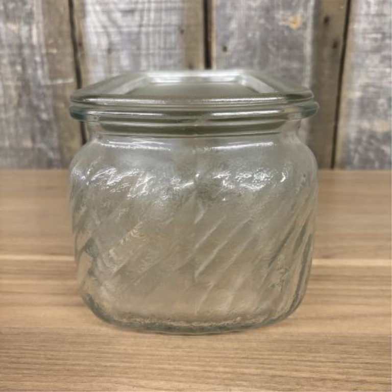 Vintage Pressed Glass Refrigerator Water Dispenser with Chrome Spigot