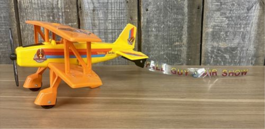 Tonka The Fall Guy Stunt Plane Toy Biplane with Retractable Air Show Banner