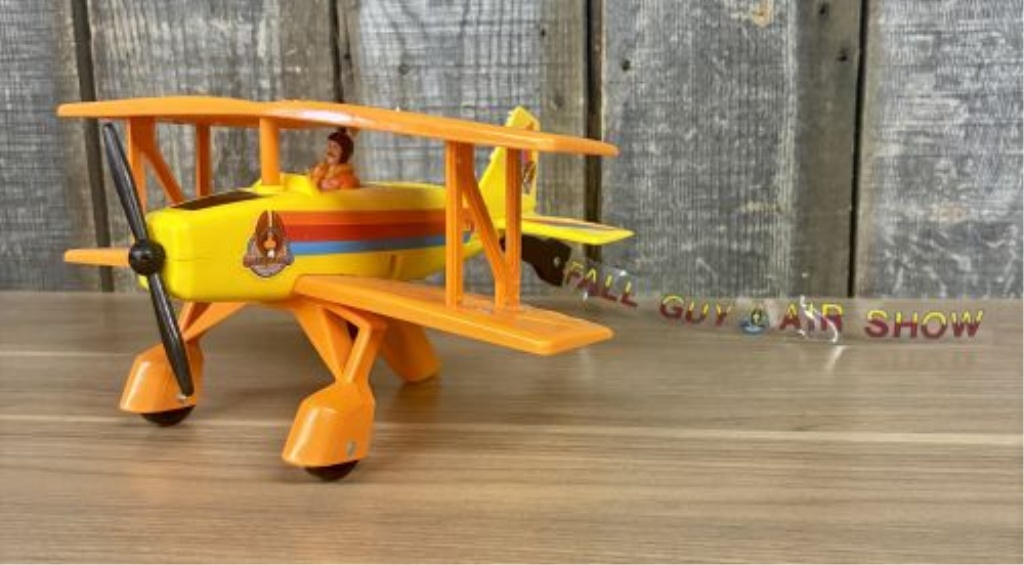 Tonka The Fall Guy Stunt Plane Toy Biplane with Retractable Air Show Banner