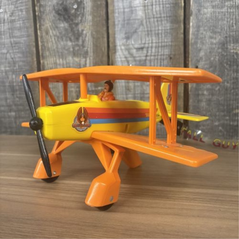 Tonka The Fall Guy Stunt Plane Toy Biplane with Retractable Air Show Banner