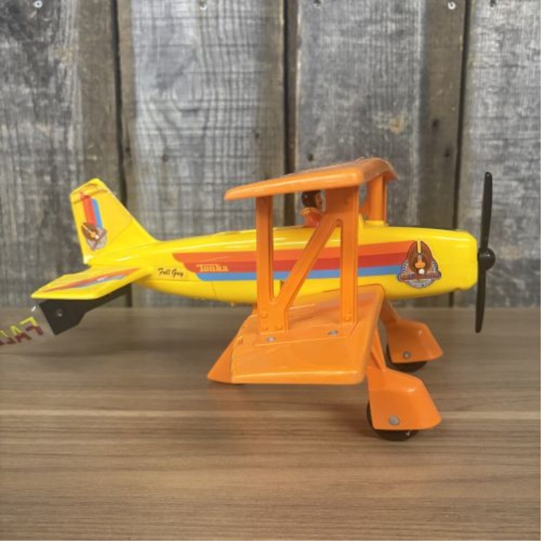 Tonka The Fall Guy Stunt Plane Toy Biplane with Retractable Air Show Banner