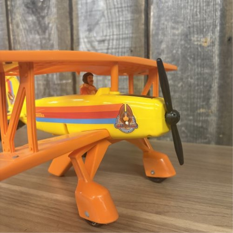Tonka The Fall Guy Stunt Plane Toy Biplane with Retractable Air Show Banner