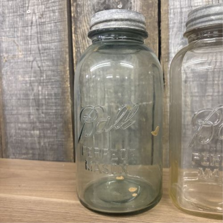 An Assortment of Vintage Ball and Drey Perfect Mason Glass Canning Jars