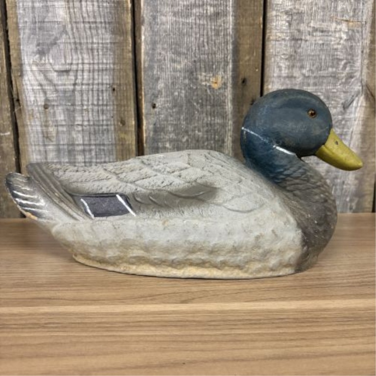 A Pair of Ariduk Mallard Drake Duck Decoys by General Fibre Co.