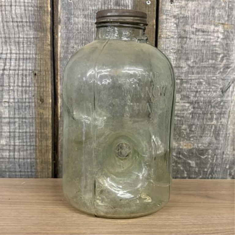Vintage Camp Minnow Trap Glass Bait Jar Checotah Oklahoma
