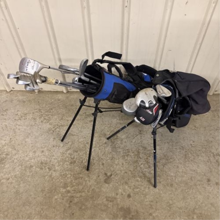 An Assortment of Mixed Golf Club Sets and Stand Bags