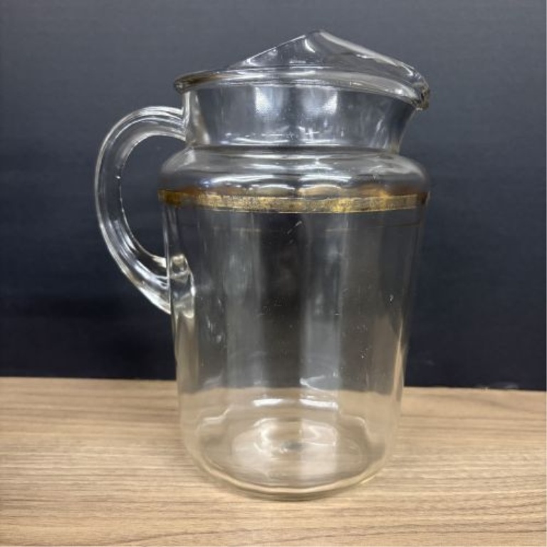 A Trio of Vintage American Pressed Glass Water Pitchers