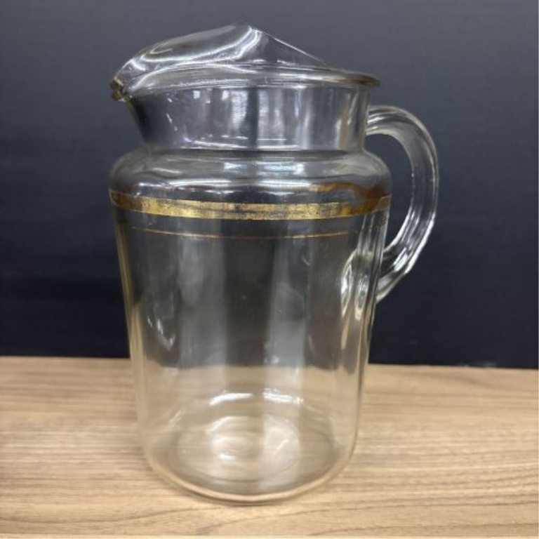 A Trio of Vintage American Pressed Glass Water Pitchers