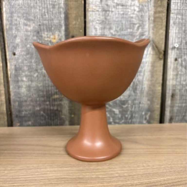 Two Decorative Ceramic Vessels including an Attributed Frankoma Footed Planter and a Pedestal Compote