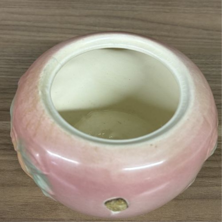 Attributed to Hull Pottery Sunglow Pattern Floral Relief Lidded Grease Jar