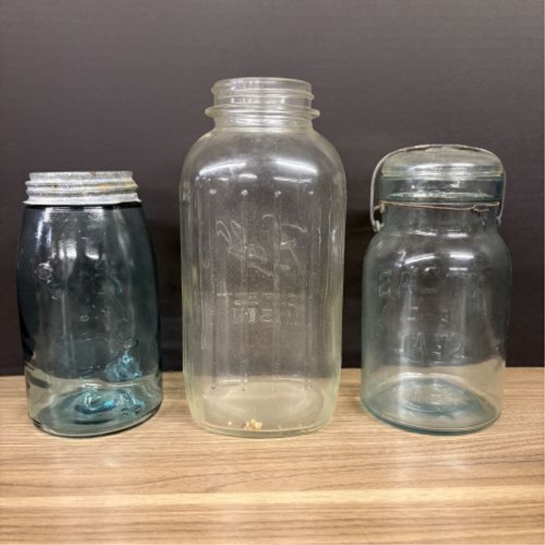 An Assortment of Vintage Ball, Atlas, and Kerr Glass Canning Jars