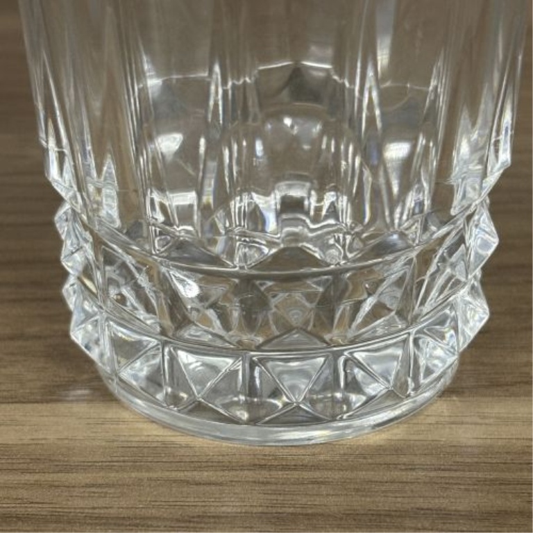 A Pair of W.M. Dalton French Lead Crystal Beverage Glasses in the Vérité Pattern