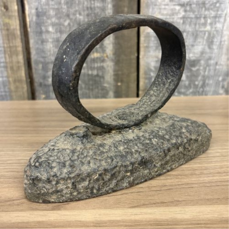 A Group of Four Antique Cast Iron Sad Irons Including Colebrookdale and Wapak Examples