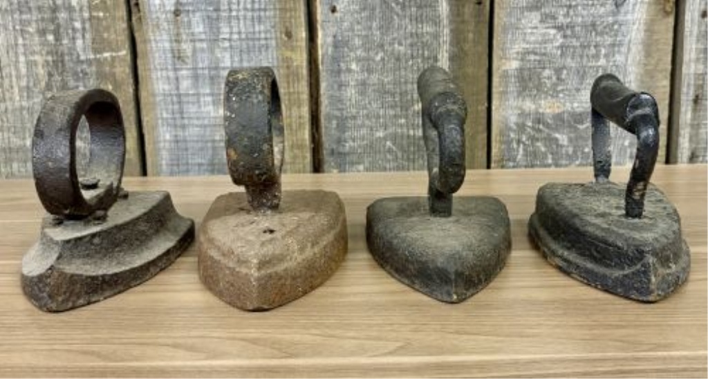 A Group of Antique Cast Iron Sad Irons