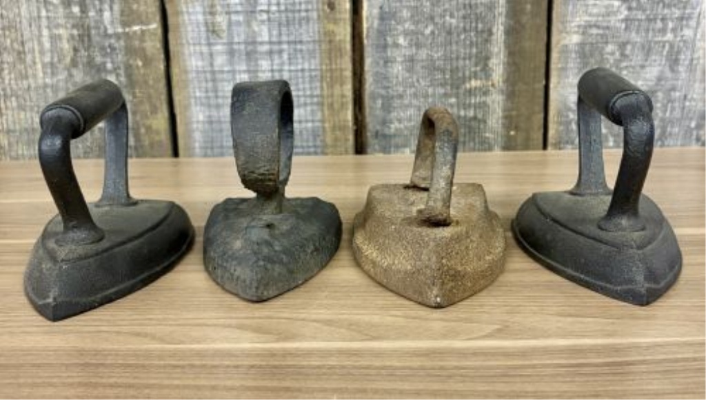 A Set of Antique Cast Iron Sad Irons