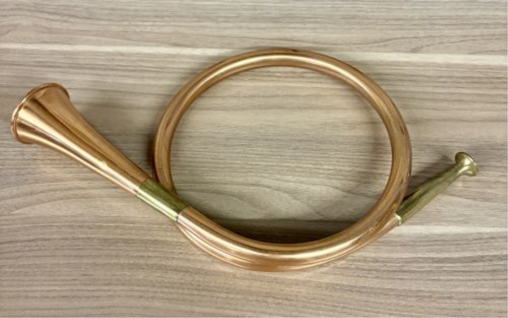 Vintage Copper and Brass Circular Hunting Horn Made in England